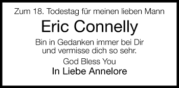 Traueranzeige von Eric Connelly von Neue Westfälische