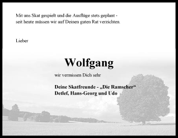 Traueranzeige von Wolfgang  von Neue Westfälische