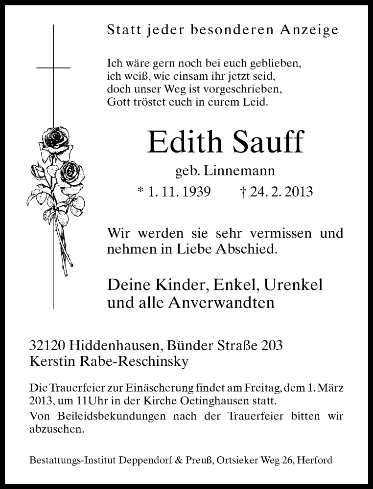  Traueranzeige für Helmut Schwarze vom 22.02.2012 aus Neue Westfälische