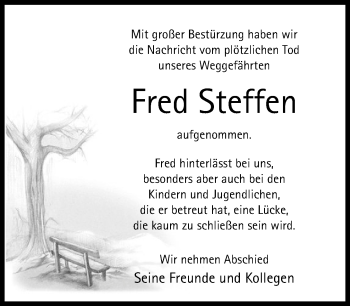 Traueranzeige von Fred Steffen von Neue Westfälische