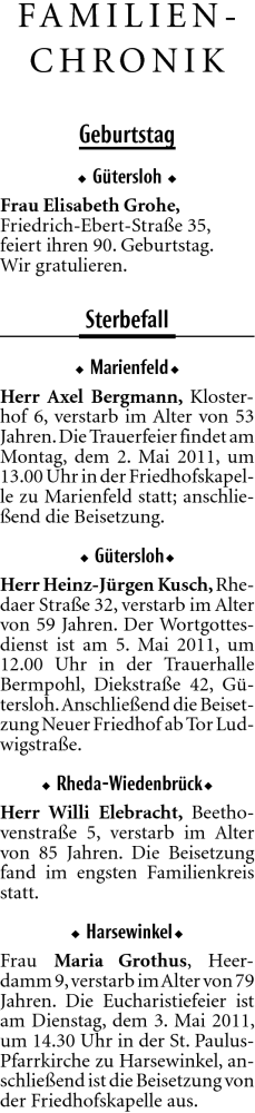 Traueranzeige von Axel Bergmann von Neue Westfälische