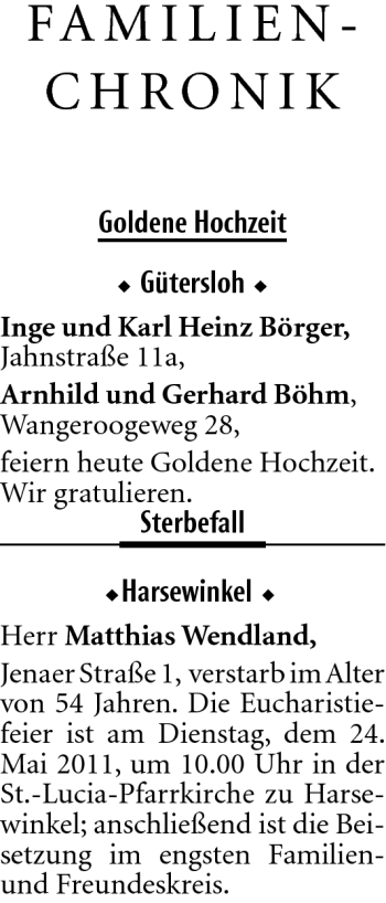 Traueranzeige von Matthias Wendland von Neue Westfälische