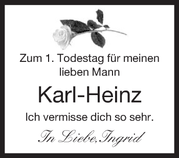 Traueranzeige von Karl-Heinz  von Neue Westfälische