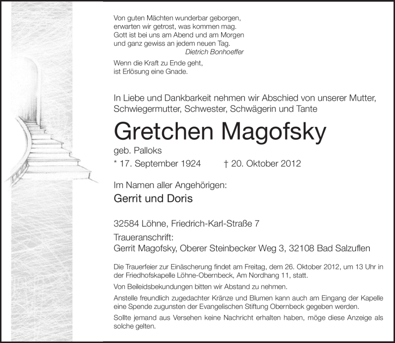  Traueranzeige für Ewald Schidlowski vom 17.09.2011 aus Neue Westfälische