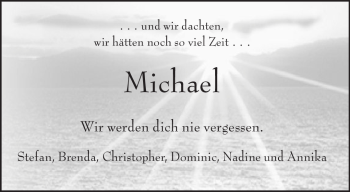 Traueranzeige von Michael  von Neue Westfälische