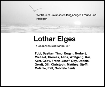 Traueranzeige von Lothar Elges von Neue Westfälische