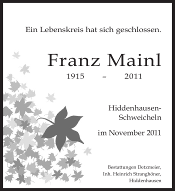 Traueranzeige von Franz Manil von Neue Westfälische