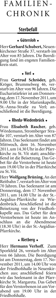 Traueranzeige von Gerhard Schubert von Neue Westfälische