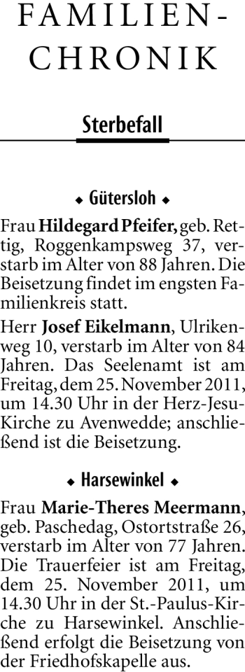 Traueranzeige von Hildegard Pfeifer von Neue Westfälische