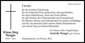 Traueranzeige von Klaus Jörg Nerger von Neue Westfälische