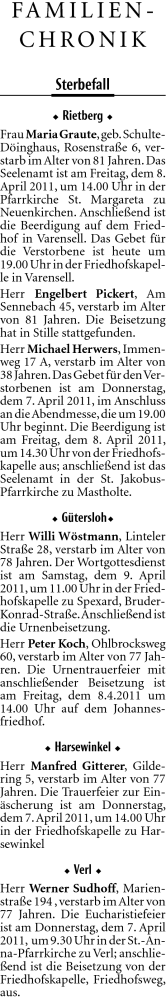 Traueranzeige von Maria Graute von Neue Westfälische