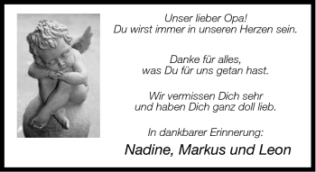 Traueranzeige von Opa - von Neue Westfälische