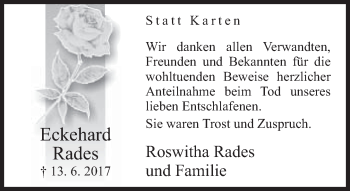 Traueranzeige von Eckehard Rades von Neue Westfälische
