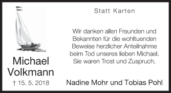 Traueranzeige von Michael Volkmann von Neue Westfälische