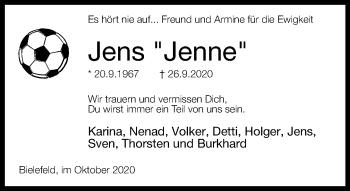 Traueranzeige von Jens Kandler von Neue Westfälische