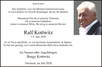 Traueranzeige von Ralf Kottwitz von Neue Westfälische
