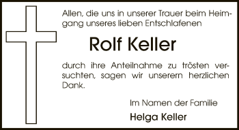 Traueranzeige von Rolf Keller von Neue Westfälische