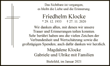 Traueranzeige von Friedhelm Klocke von Neue Westfälische