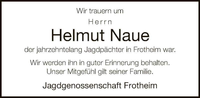  Traueranzeige für Helmut Naue vom 02.10.2021 aus Neue Westfälische