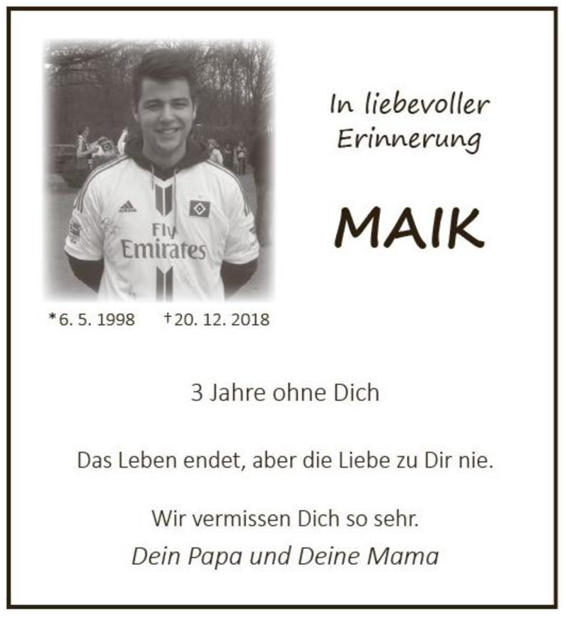  Traueranzeige für Maik Buchholz vom 20.12.2021 aus Neue Westfälische