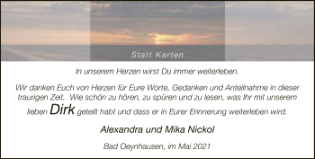 Traueranzeige von Dirk  von Neue Westfälische