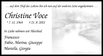 Traueranzeige von Christine Voce von Neue Westfälische