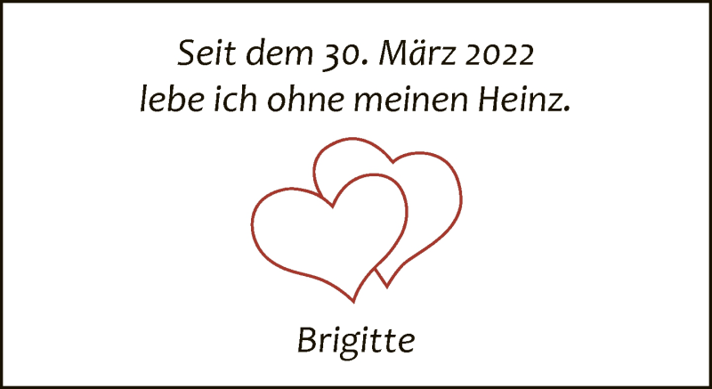  Traueranzeige für Heinz  vom 02.04.2022 aus Neue Westfälische