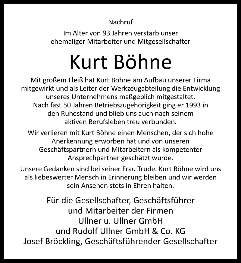  Traueranzeige für Kurt Böhne vom 02.04.2022 aus Neue Westfälische