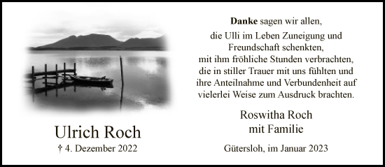 Traueranzeige von Ulrich Roch von Neue Westfälische