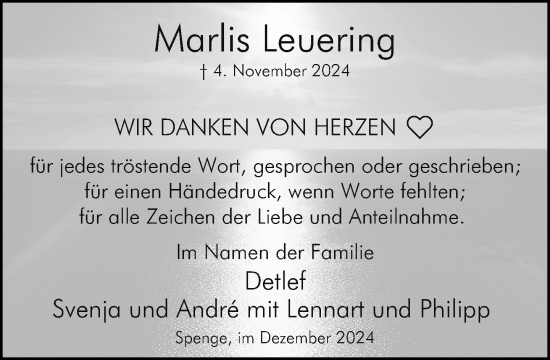 Traueranzeige von Marlis Leuering von Neue Westfälische