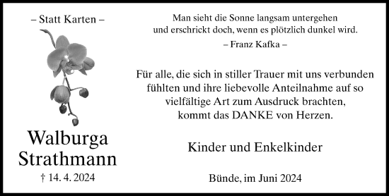 Traueranzeige von Walburga Strathmann von Neue Westfälische