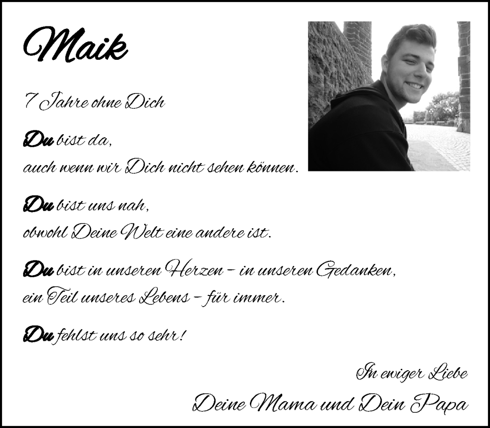  Traueranzeige für Maik Buchholz vom 20.12.2025 aus Neue Westfälische