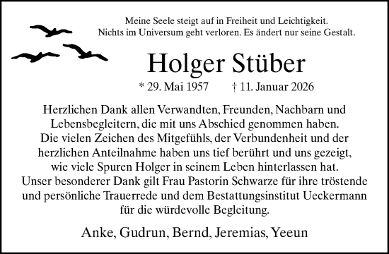 Traueranzeige von Holger Stüber von Neue Westfälische und Westfalen-Blatt