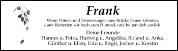 Traueranzeige von Frank Fröbel von Westfalen-Blatt