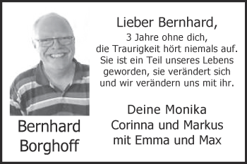 Traueranzeige von Bernhard Borghoff von Westfalen-Blatt