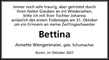 Traueranzeige von Bettina  von Westfalen-Blatt