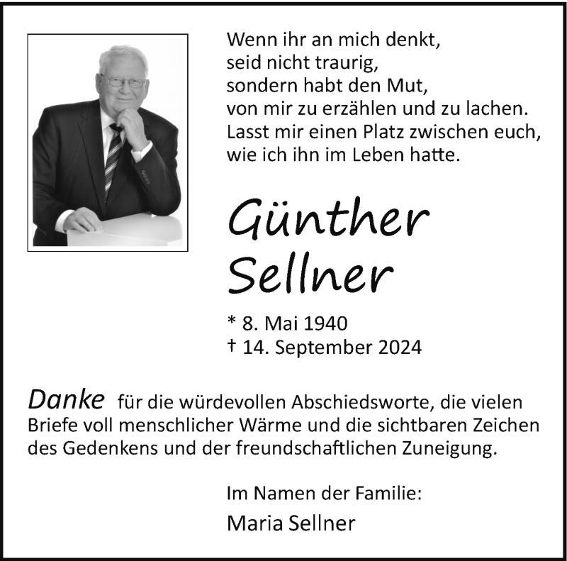  Traueranzeige für Günther Sellner vom 26.10.2024 aus Westfalen Blatt