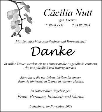 Traueranzeige von Cäcili Cäcilia von Westfalen Blatt