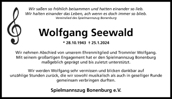 Traueranzeige von Wolfgang Seewald von Westfalen Blatt