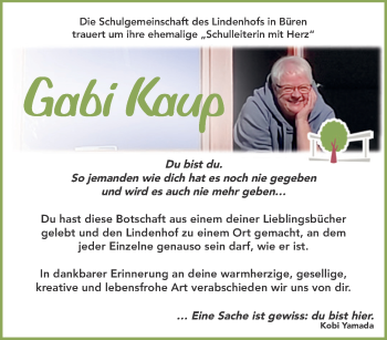 Traueranzeige von Gabi Kaup von Westfalen Blatt