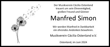 Traueranzeige von Manfred Simon von Westfalen Blatt