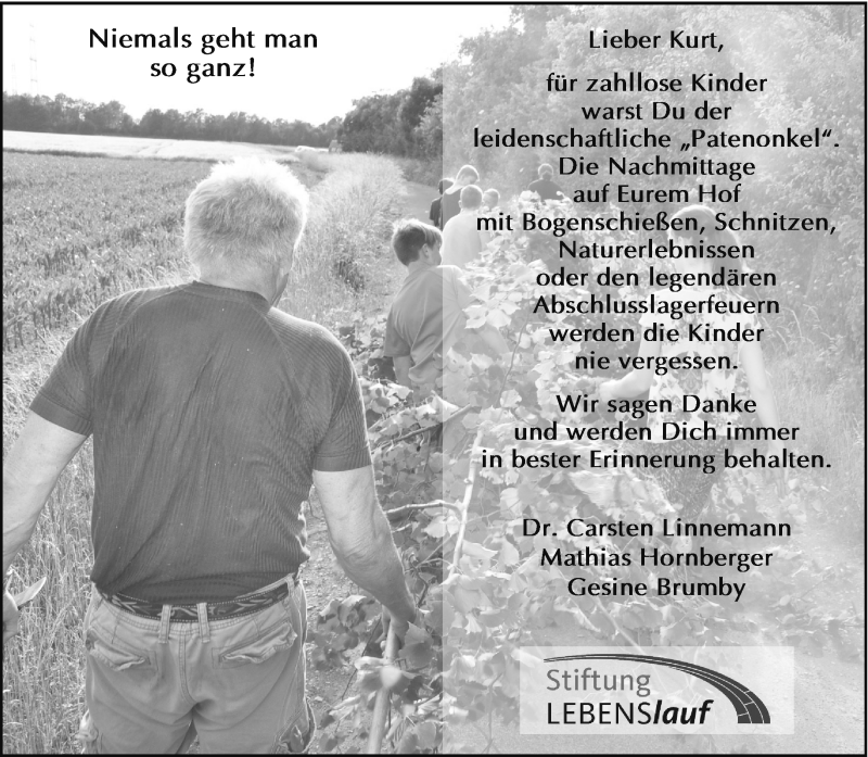  Traueranzeige für Kurt  vom 07.09.2024 aus Westfalen Blatt