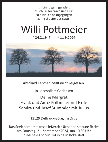 Traueranzeige von   von Westfalen Blatt